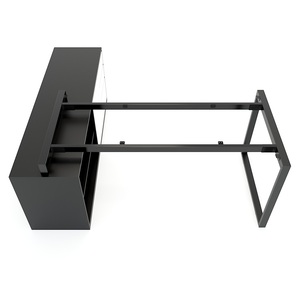 Escritorio Ejecutivo HBRT022 180x160cm, Diseño Minimalista Contemporáneo de Lujo, Sistema Rectangular Doble, Patas de Acero, Requiere Ensamblaje - Product Image 4