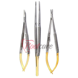Kit d'instruments chirurgicaux certifiés CE, micro-ciseaux en acier inoxydable Castroviejo, porte-aiguilles droit, ensemble Rootcare TC - Product Image 1