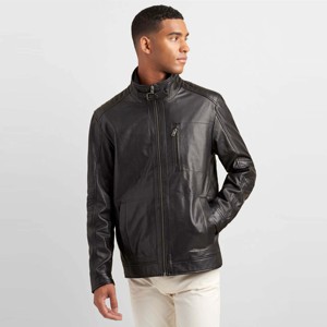 Veste de motard en cuir marron pour homme-Veste de moto authentique de style vintage avec finition dégradée, parfaite pour les tenues décontractées - Product Image 1