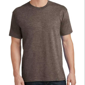 Bella Canvas Camiseta de cuello redondo con dobladillo recto de algodón de liberación rápida para hombre - Product Image 1