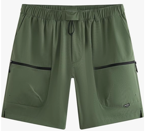 Shorts de randonnée pour hommes, 9 pouces, légers, séchage rapide, résistants à l'eau, extérieur en spandex/polyester, taille élastique, poches zippées - Product Image 2