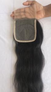 Best Quality Factory Wholesale Price Raw Indian Temple Natural Wavy 4x4 Lace Closure <b>Human</b> <b>Hair</b> <b>Extension</b> Black for Women Vendor - Product Image 4