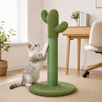 Griffoir pour chat en forme de cactus avec corde en sisal, base durable et écologique pour chats d'intérieur, emballage en carton, OEM/ODM, montage facile