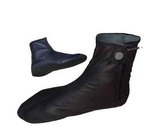 Calcetines informales de cuero PU y poliéster personalizados con cremallera, diseño de calentamiento de pies Khuff para mezquita islámica de oración musulmana - Product Image 6