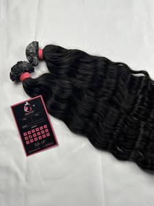 ผมเรมี่ผมต่อแบบลอนตรงปลายแบนลอนธรรมชาติทำจากผมชาวอินเดียแบบผูกติดไว้ก่อน100% - Product Image 2