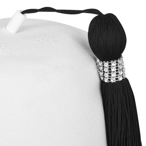 Sombrero Fez de Lana Blanca de Alta Calidad Personalizado para Hija de la Corte Imperial, con Tres Hileras, DOI, con Bordado de Bullion, para Regalia Shriner - Product Image 6