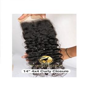 Extensions de cheveux humains indiens vierges en gros, cuticules alignées, bouclés lâches 20 pouces, avec dentelle transparente 4x4, expédiées par DHL - Product Image 1