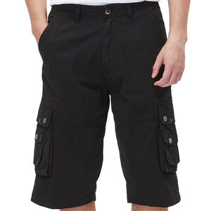 Pantalones cortos Cargo para hombre de verano personalizados al por mayor, pantalones cortos informales de lona fina holgada 100% algodón con patrón de cinturón de talla grande - Product Image 1