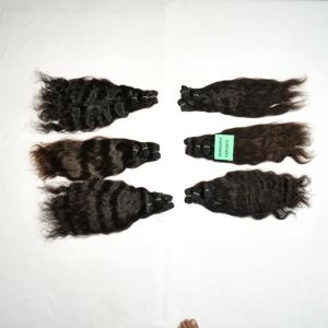 Extensiones de Cabello Humano Remy Natural Virgen Negro Kinky Liso Ondulado Profundo de Templo Indio del Proveedor - Product Image 1