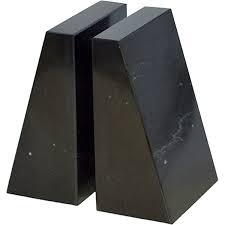 Serre-livres en marbre zèbre noir, Serre-livres pour étagères, Serre-livres en onyx noir - Product Image 3