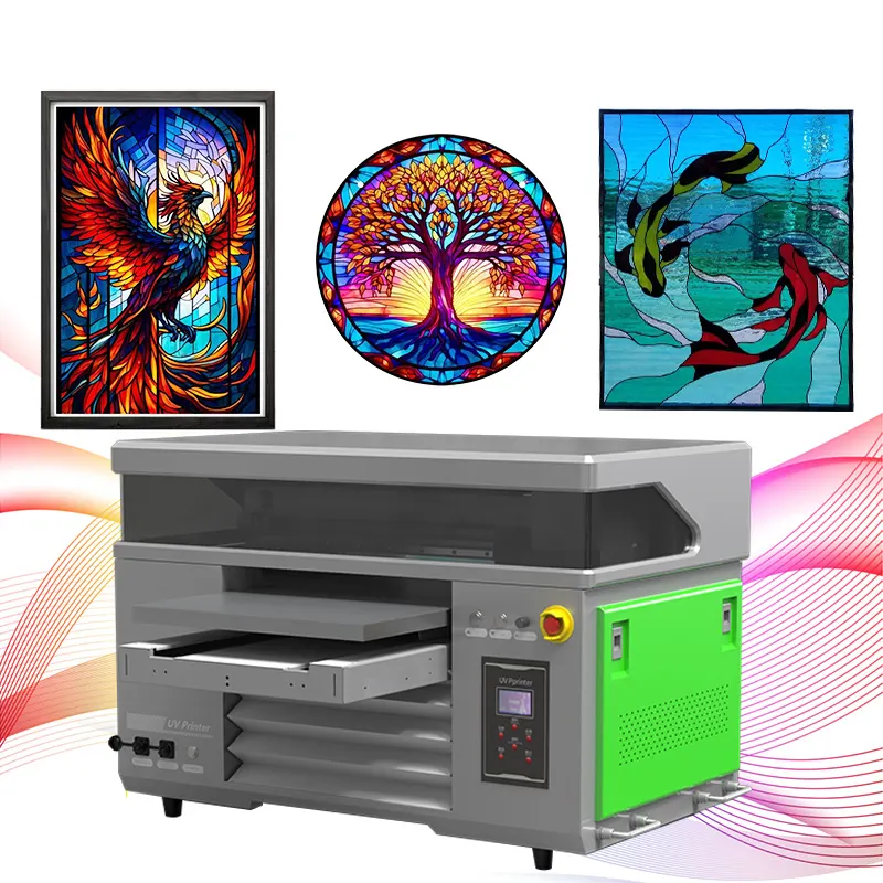 Multi functional4060UV printer30cm rollo a rollo impresora UV integrada belleza DIYUV impresora de inyección de tinta barniz de color blanco integrado