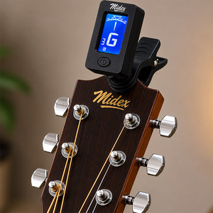 Accordeur de guitare chromatique numérique à clipser avec écran LCD, en plastique durable, pour guitare, ukulélé, basse, violon |   Midex CR-777 - Product Image 1