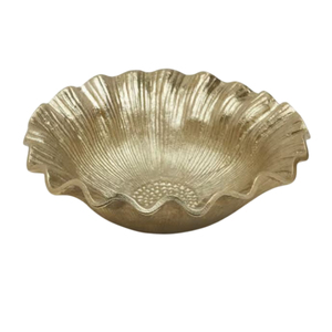 ชามเสิร์ฟอลูมิเนียมหล่อแบบดั้งเดิมที่ทันสมัยพร้อมดีไซน์ขอบหยักเป็นเอกลักษณ์สำหรับบ้านหรือเครื่องครัว - Product Image 5