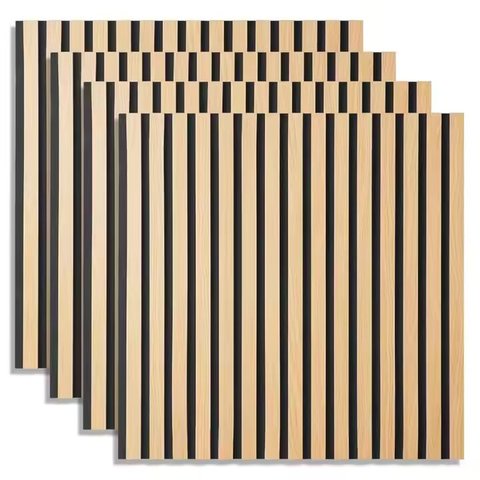 Modern Rubber Wood Slat Wall Panels Soundproof Acoustic Decorative Features Competitively Priced for Warehouse Living Room