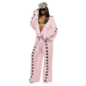 Sudadera con Capucha para Mujer, Estilo Urbano, Personalizable, Ecológica, con Ojales Metálicos Grandes, Mezcla de Poliéster/Algodón, con Cremallera - Product Image 4