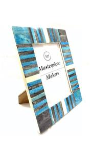 Sophisticated Mother of <b>Pearl</b> Inlaid Bone and Resin <b>Photo</b> <b>Frame</b> for Stylish Home Decor - Product Image 2