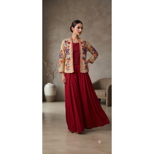 Regular Fit Women's <b>3</b>-Piece <b>Set</b> Featuring Bohemian Style Exquisite Relaxed Design Stunning Blazer Top 100% Cotton Corduroy - Product Image 1