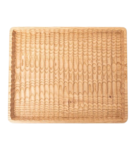 Bandeja para servir de ratán natural con asa lateral Bandeja de cena de artículos de comedor de alta calidad Fábrica India Venta al por mayor Respetuoso con el medio ambiente - Product Image 2