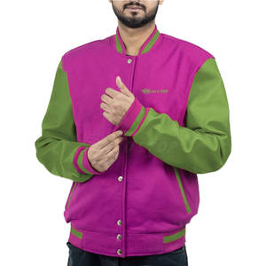 Nouveau design de couleur unie pour hommes, veste Letterman, vêtements chauds, veste Letterman pour hommes - Product Image 1