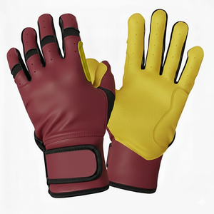 Anti-Slip Leather Baseball <b>Batting</b> <b>Gloves</b> Breathable Eco-Friendly Personalized Logo Comfortable Durable Fit for Softball - Product Image 1