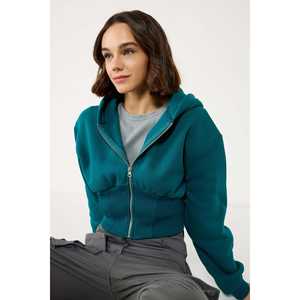 Sudadera con capucha y cremallera 100% poliéster para uso diario - Product Image 1