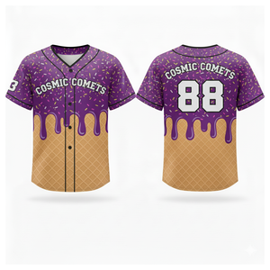 Maillot de baseball en gros, vêtements de sport, impression numérique, respirant, séchage rapide, 100% polyester, couleurs personnalisées, logo, col en V, homme adulte - Product Image 1