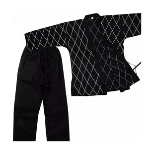 La mayoría de las ventas de camisa abierta con cuello en V de marca Hapkido conjuntos de uniformes elásticos de secado rápido 100% algodón servicio OEM conjunto de uniformes deportivos - Product Image 1