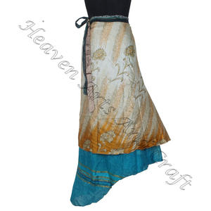 ใหม่กระโปรงคลุมชายหาดผ้าพันริมชายหาดผ้าพันรอบยาวและยาวของอินเดียแบบกลับด้านได้ - Product Image 5