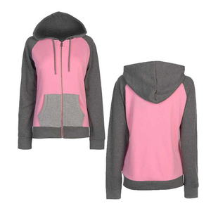 Sweat à capuche zippé hiver 100% coton pour femme-Logo avant respirant durable Tailles personnalisables - Product Image 1