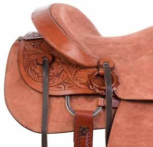 Juego de tachuelas para caballos de carreras inglesas y occidentales de primera calidad con cuero genuino y sillín de material sintético para montar a caballo - Product Image 2