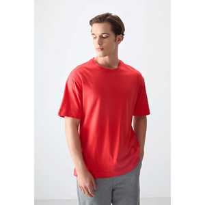 เสื้อยืดผู้ชาย Fiesta รุ่นพื้นฐาน ผ้าฝ้าย 100% เนื้อหนานุ่ม ทรงโอเวอร์ไซส์ ผ้าเจอร์ซีย์-88353 - Product Image 6