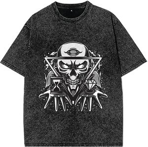T-shirts pour hommes de haute qualité, surdimensionnés, en coton lourd, lavés à l'acide, vintage, unisexe, coupe ample, manches courtes, décontractés, streetwear - Product Image 2