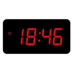 JE 5112B White Wooden Digital Alarm <b>Clock</b> Minimalist <b>LED</b> Display Snooze Feature Quartz for Home Decoration for Room Use Custom - Product Image 1
