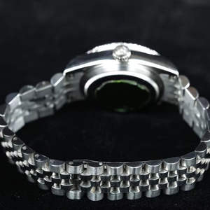 High Quality Unisex Analog Diamond Dial <b>Watch</b> Business Elegant Hip Hop Style Stainless Steel Band Water Resistant Glass Dial - Product Image 4