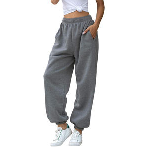 Pantalons de jogging pour femmes à taille haute, amples, décontractés, à jambes larges, avec cordon de serrage, élastiques, pantalons de sport - Product Image 3