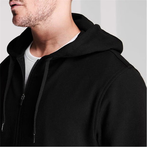 Sweat à capuche surdimensionné élégant avec fermeture éclair et poches avant pour un pull à capuche tendance avec coupe confortable Sweat à capuche uni unisexe - Product Image 5