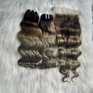 ผมต่อแบบลอนคลื่นหลวมผมสีน้ำตาลอมเทาเวียดนามสำหรับทำวิกผมจริง - Product Image 3