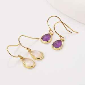 ต่างหูอัญมณีรูปหยดน้ำสีเงินสเตอร์ลิงสีทอง925สำหรับผู้หญิงเครื่องประดับแบบเจาะละเอียดออกแบบได้ตามต้องการ - Product Image 5