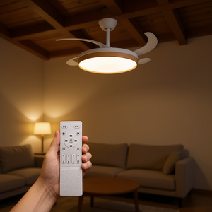 Ventilador de Techo LED con CCT Ajustable de 107 cm con Acabado en Madera - Product Image 3