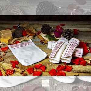 Manoplas de baño de Fibra orgánica de marca personalizada, guantes de ducha cómodos de textura suave para exfoliación corporal, marca personalizada reutilizable - Product Image 6