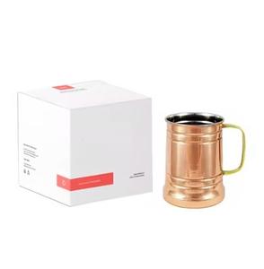Venta al por mayor de tazas Moscow Mule de cobre puro, aspecto clásico, ideal para fiestas, bares, propósito de regalo viene con caja de regalo conjunto de dos - Product Image 4