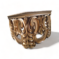 Table basse classique de luxe en bois de mahogany massif sculpté, style français moderne, avec plateau en marbre, marque Tain, meubles pour salon