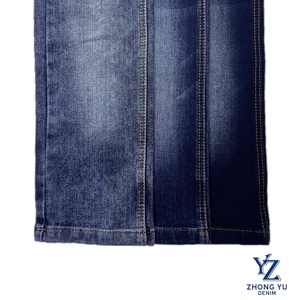 2024 Best Selling Stone Wash Stretch Raw <strong>Materials</strong> 10.8oz Twill Weave Green Yarn Cotton Poly Spandex Denim Fabric With Rayon - Product Image 4