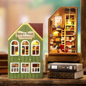 ชุดของเล่นไม้ DIY Maison De Poupe สำหรับเด็ก ชุดเฟอร์นิเจอร์จิ๋วเจ้าหญิง สำหรับเด็กผู้ชายเล่นบทบาทสมมติ พร้อมอุปกรณ์เสริมพลาสติก - Product Image 6