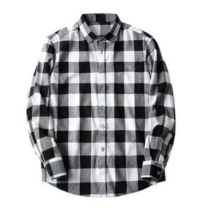 Camisas clásicas de franela a cuadros, cómodas camisas de franela a cuadros informales de manga larga para hombres, Camisa de franela a cuadros de algodón 100% para hombres - Product Image 1