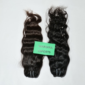 100% cuticule brute alignée en gros vierge couleur noir tissage ondulé naturel faisceaux temple indien extensions de cheveux humains - Product Image 6