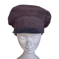 Gorra de Oficial de la Guerra Civil Estadounidense, Forro Marrón Butternut, Tela 100% Lana, Gorras y Sombreros de la Era de la Guerra Civil