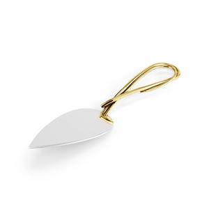 Juego de cuchillo y servidor para pasteles con mango dorado Diseño elegante de lirio de acero inoxidable Perfecto para bodas Ocasiones especiales Fiestas - Product Image 5