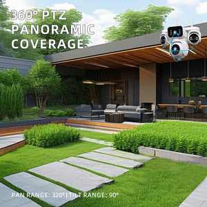 מצלמת כיפה Honeyguard True Four-eye Full-color CMOS <span class=keywords><strong>2MP</strong></span> עם תאורה כפולה, ראייה מלאה 360 פנורמית, IP66, ללא תקלות תנועה, 4G, ראיית לילה - Product Image 3