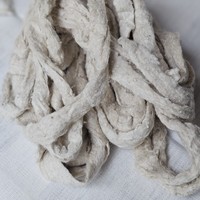Noil Silk Déchets Restants de fibres naturelles non teintées par JHandloom
